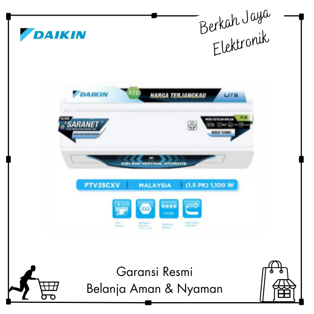 AC DAIKIN 1.5 PK FTV35CXV (MALAYSIA) LITE | 1 1/2 PK FTV 35 CXV
