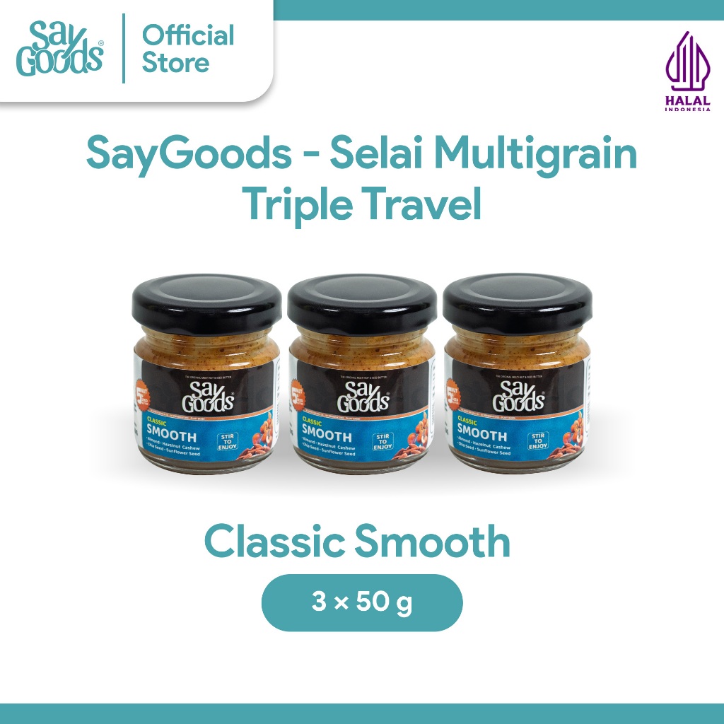 

SayGoods Selai Multigrain - Triple Travel - Classic Smooth 50 Gr