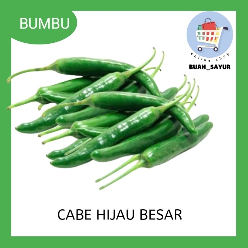 

Cabai Hijau Besar/ cabe hijau besar 100gr