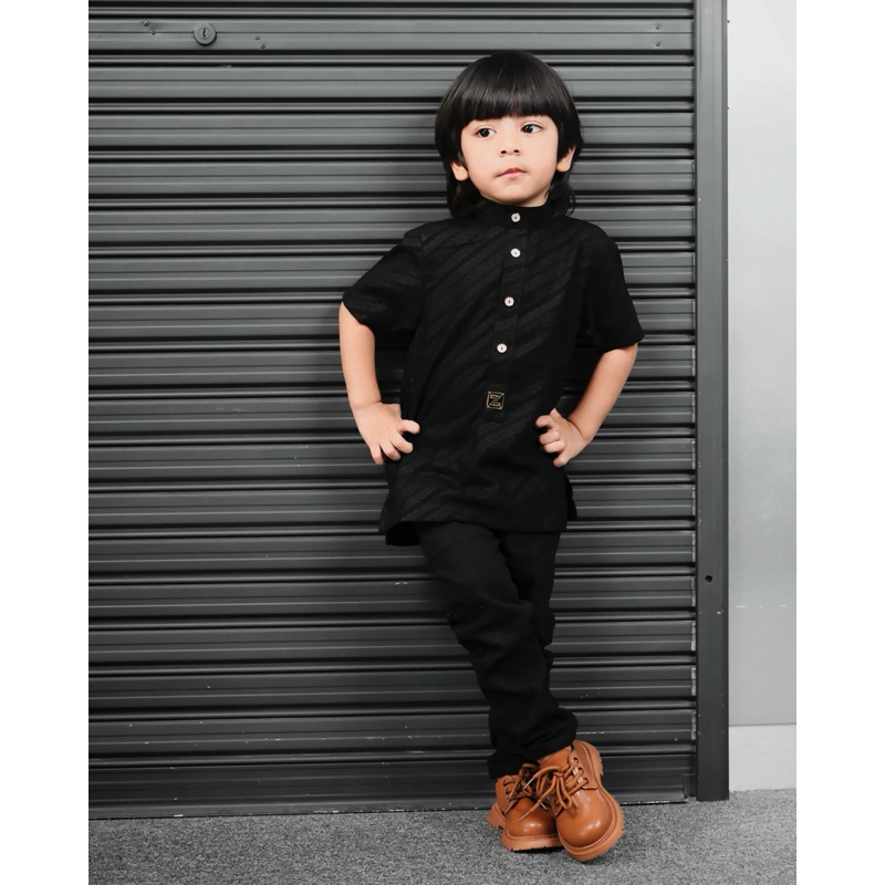 Zaafer Kids Koko Dhuha Black Hitam Zaafer Indonesia