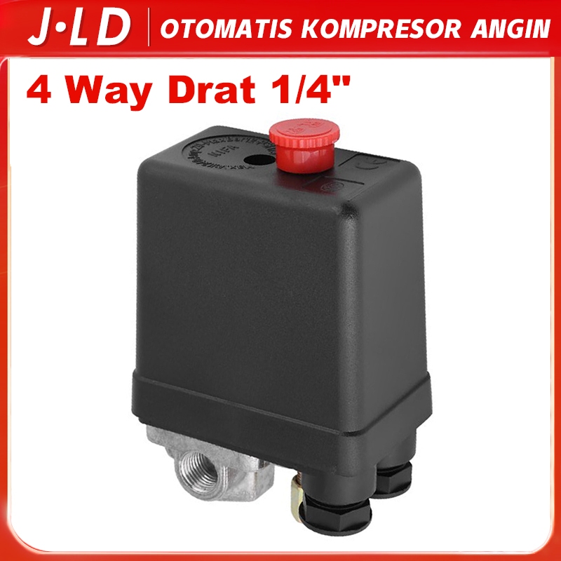 JLD Otomatis Kompresor Angin 4 Lubang 1/4" Automatic Pressure Switch Compressor