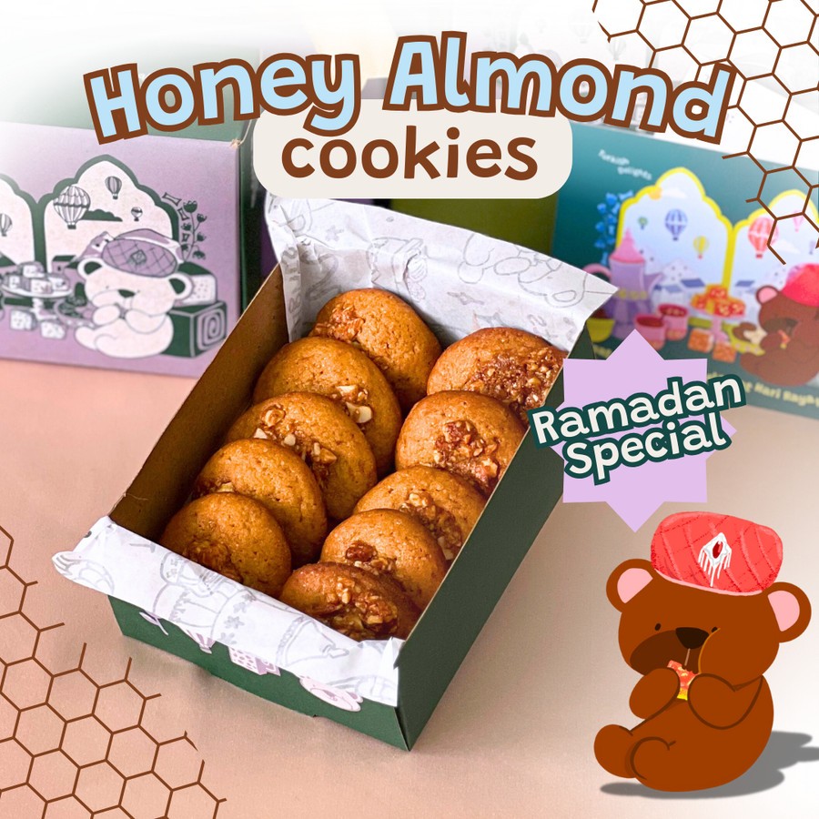 

HONEY ALMOND COOKIES Honeybear Bakery Hampers Ramadan Idul Fitri Lebaran Kado Kue Kering