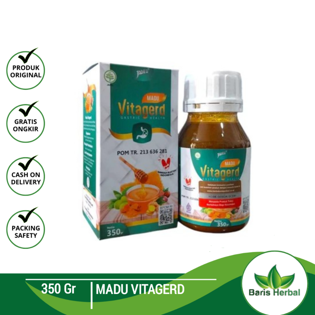 Madu Vitagerd Original 350 Gr | Vitagerd Obat Asam Lambung | Madu Jadied Vitagerd