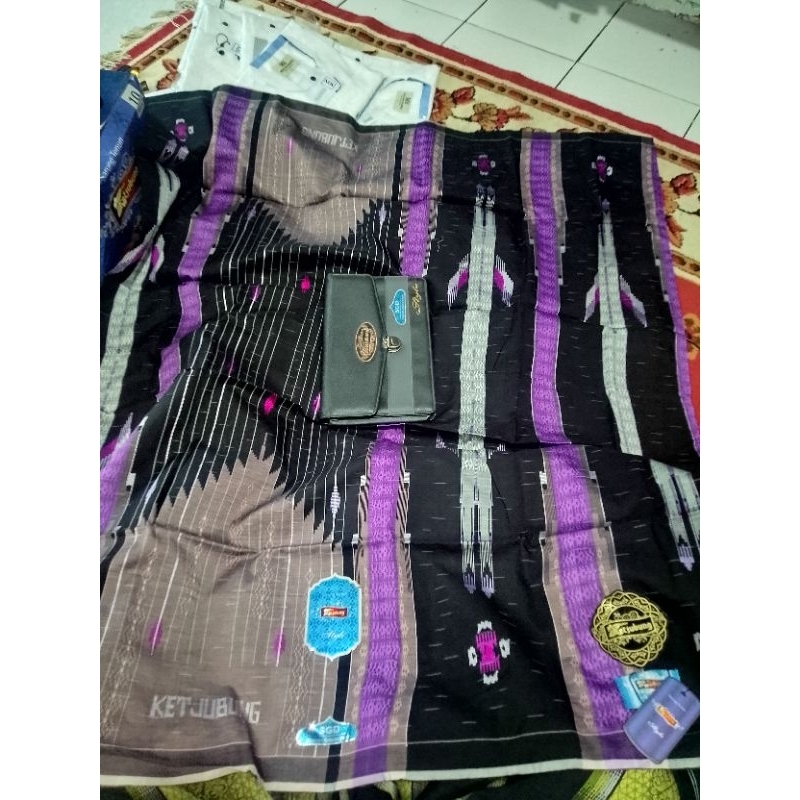 sarung ketjubung SGD gold jahit tengah kemasan dompet