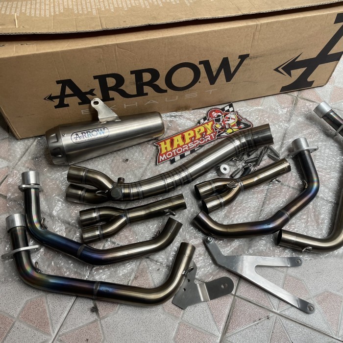 Knalpot fullsystem fulltitanium ARROW PRORACE ori Italy GP series ZX25
