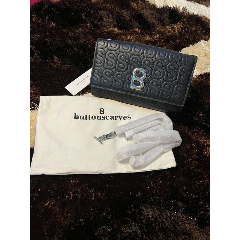 ❌❌SOLD MANUAL❌❌ SIAP KIRIM LUNA WALLET BAG BUTTONSCARVES WARNA HITAM BEST SELLER