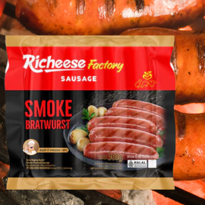 

Richeese Sosis Smoked Bratwurst isi 6pcs 360gr