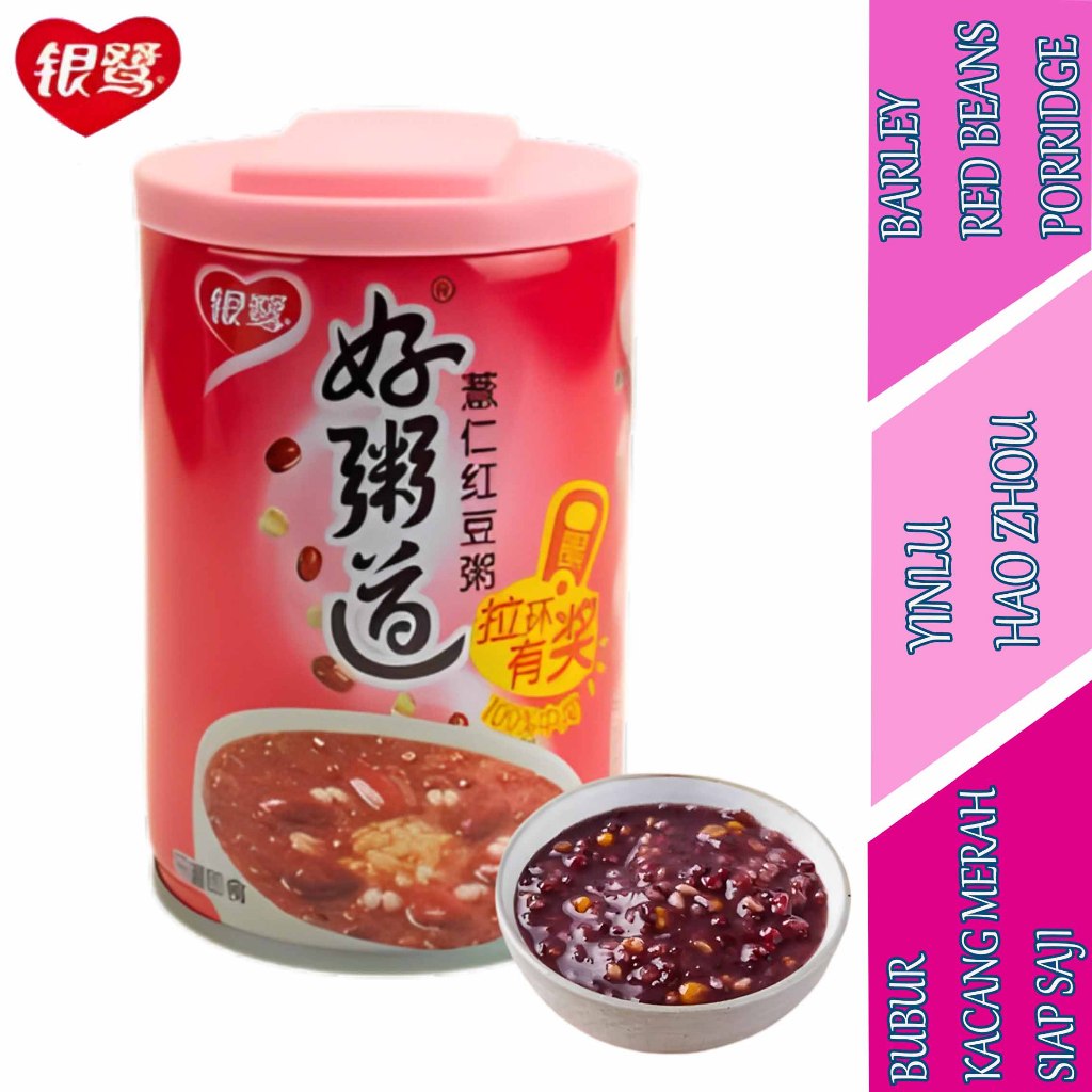 

Barley Red Beans Porridge - Yinlu Hao Zhou - Bubur Kacang Merah Siap Saji - 280gr