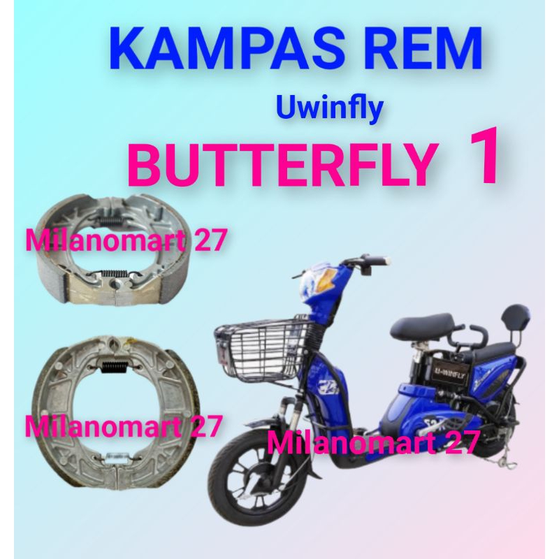 kampas rem uwinfly butterfly 1 kampas rem sepeda listrik uwinfly BUTTERFLY