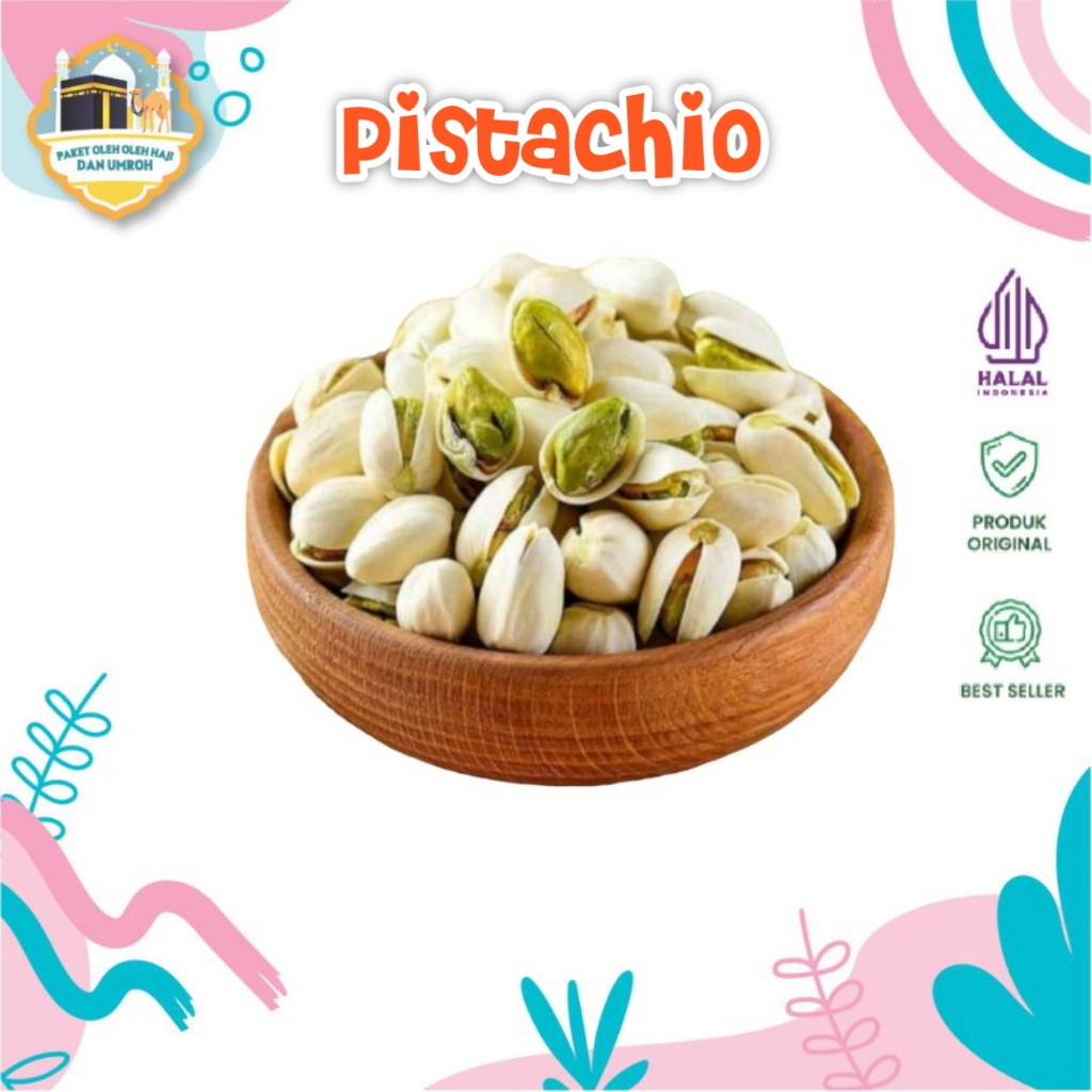 

Kacang Pistachio Snack Sehat Kacang Fustuk Oleh-Oleh Haji Umroh Bisa Per 1kg/per Gram