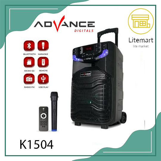 ADVANCE SPEAKER PORTABLE 15'' K1504