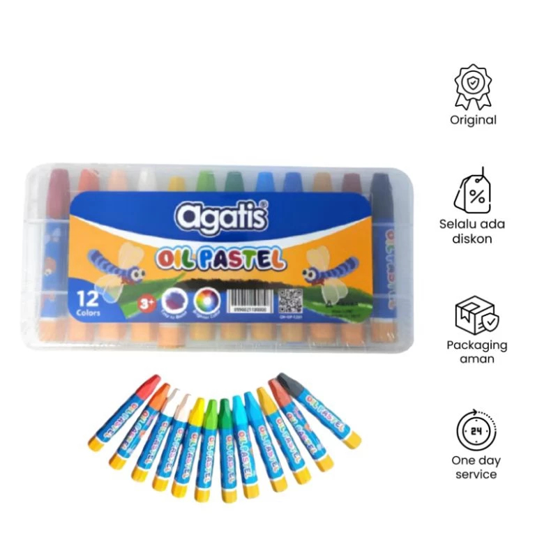 

Krayon Anak - Crayon Agatis Oil Pastel 12 Warna