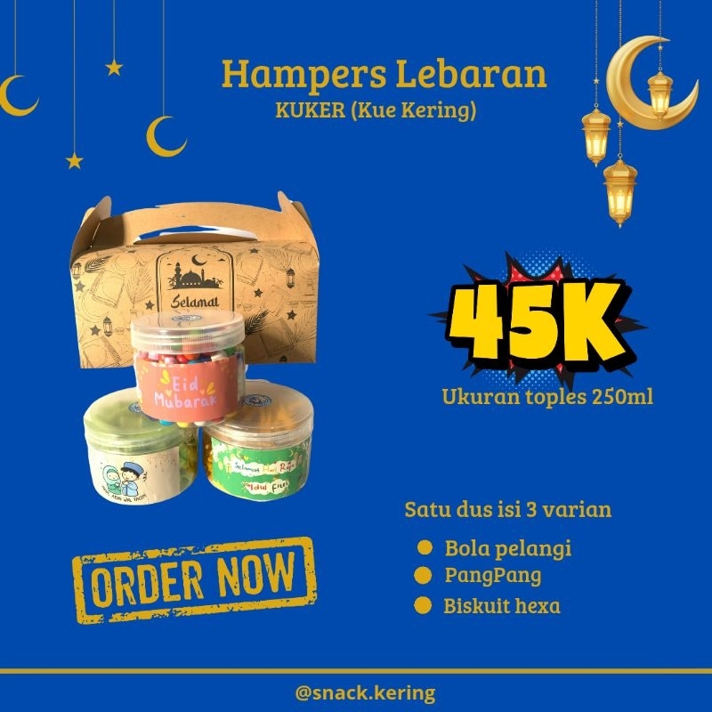 

Hampers Idul Fitri, Hampers Lebaran Murah, Hampers Snack Kering