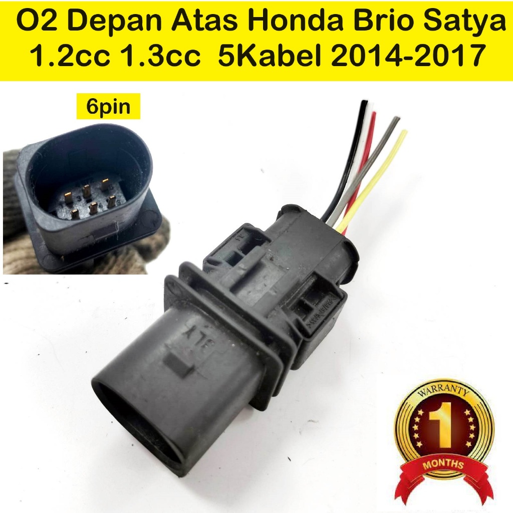 Soket Sensor Oxygen Oksigen o2  BRIO SATYA 36531-RE2-R01 PIN 6 5 atas depan socket 2014 2017