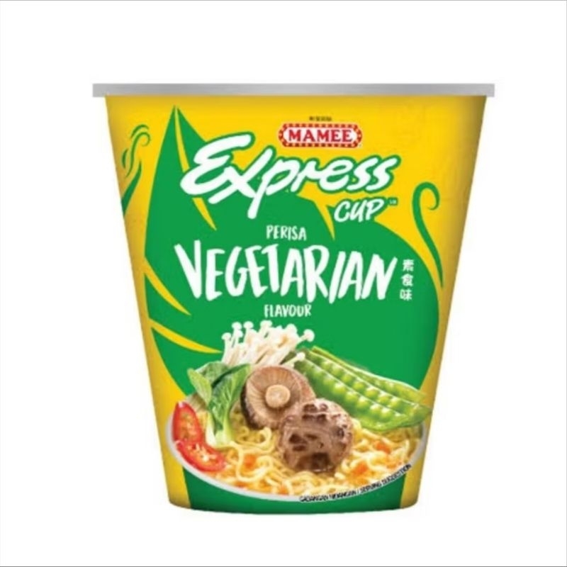 

READY Mamee Express Cup Vegetarian Mie Instant Vegan Cup Noodle Popmie Vege