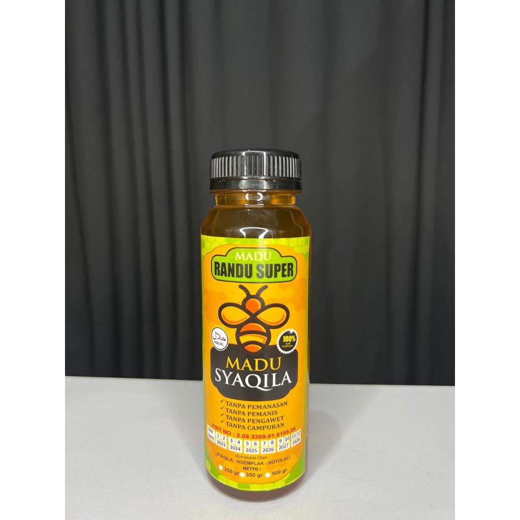 

Madu Syaqila |Madu Randu Super Jaminan Asli 350 gram | Madu Murni |Raw Honey | Madu Mentah