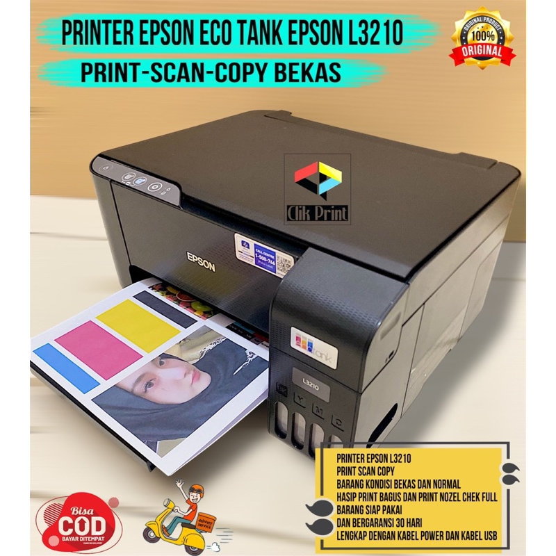 Printer Epson L3210 L3110 Print Scan Copy Bekas