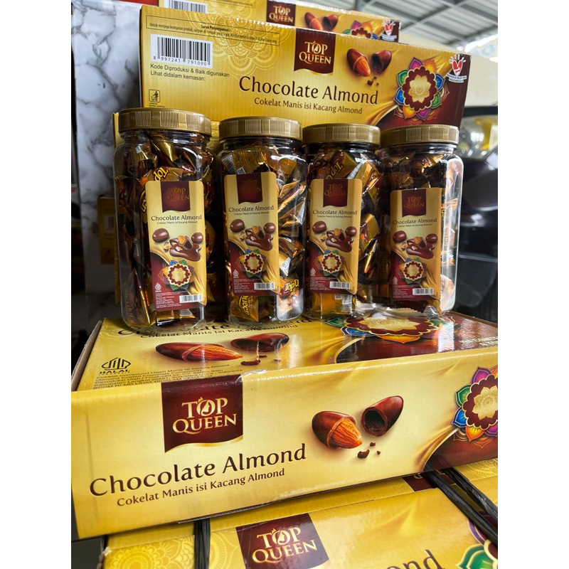 

COKLAT ALMOND ISI 4 TOPLES || TOP QUEEN COKLAT ALMONS