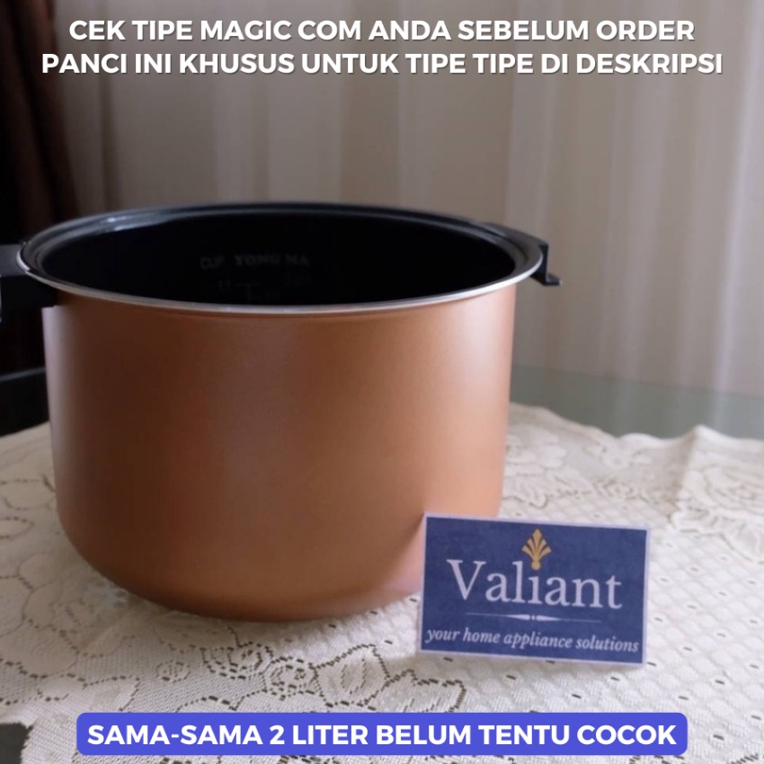 FG2 Panci Teflon Inner Pot Magic Com Yong Ma 2 Liter WING Yongma