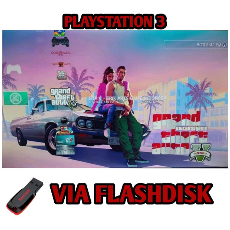 Game PS3 GTA V SUB INDO No Fulgar || FD SanDisk 32GB