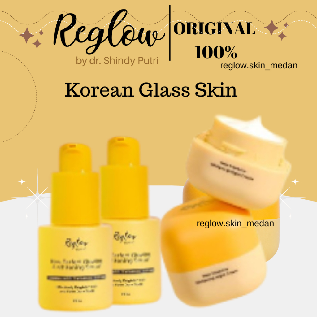 REGLOW Paket Korean Glass Skin Night Cream Serum Skincare Original Official Store