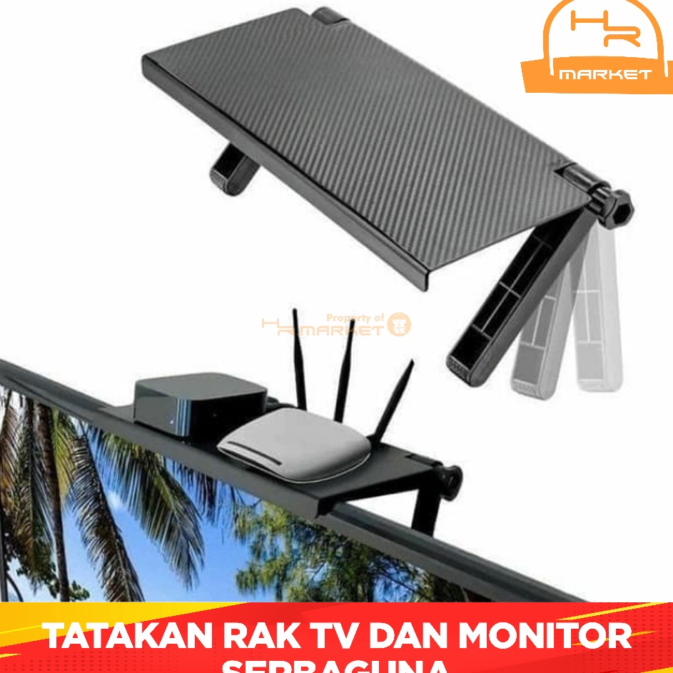 Terbatas Bracket Rak Gantung Stand Rak Atas TV Bracket Tv Screen Top Shelf Tatakan Holder Ambalan At