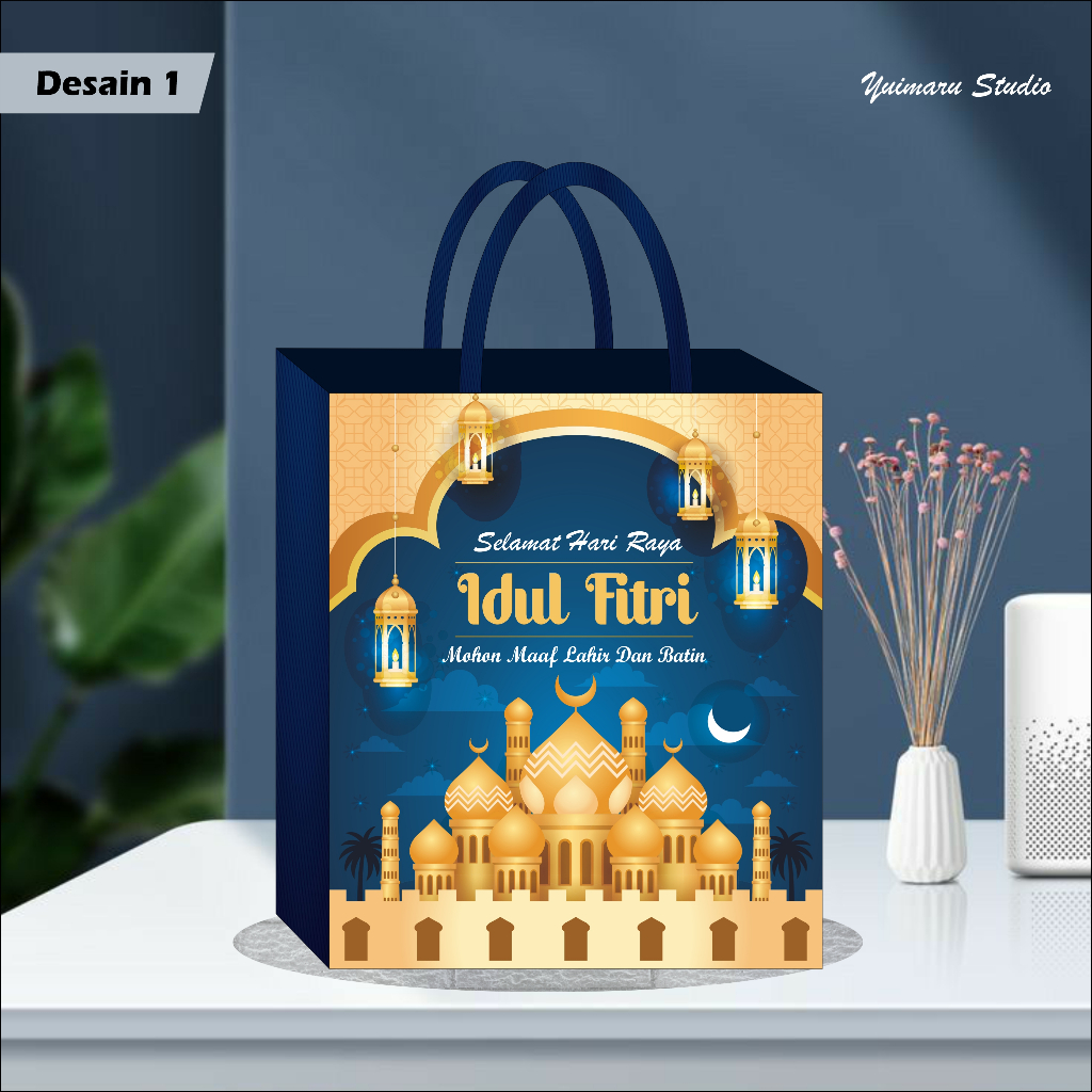 

Tas Lebaran Idul Fitri, Tas Parsel, Tas Bingkisan uk 25x20x30 & 20x18x20 Free kasih nama Keluarga
