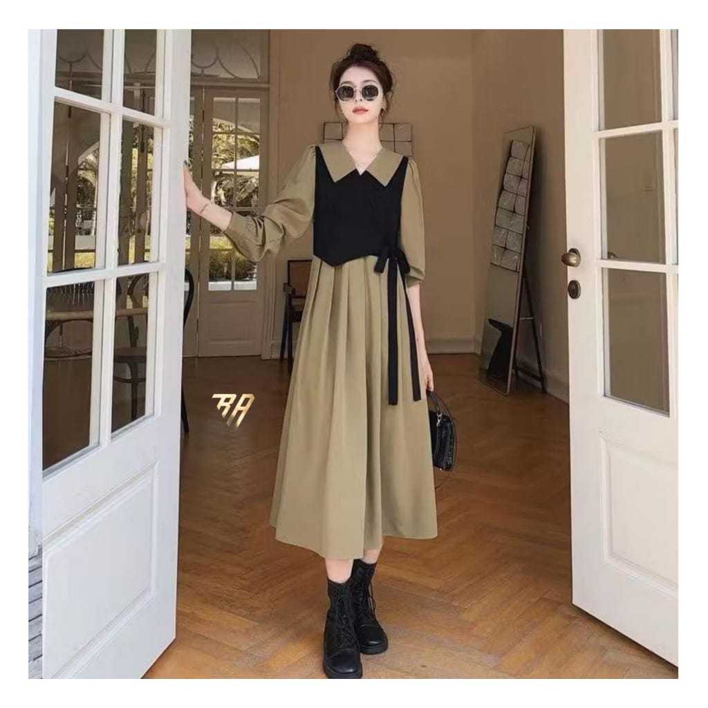 SELIA DRESS DRESS DAN ROMPIVEST Dress Rompi Remaja Dress Korea Gamis Idul Fitri Gamis Muslimah Dress