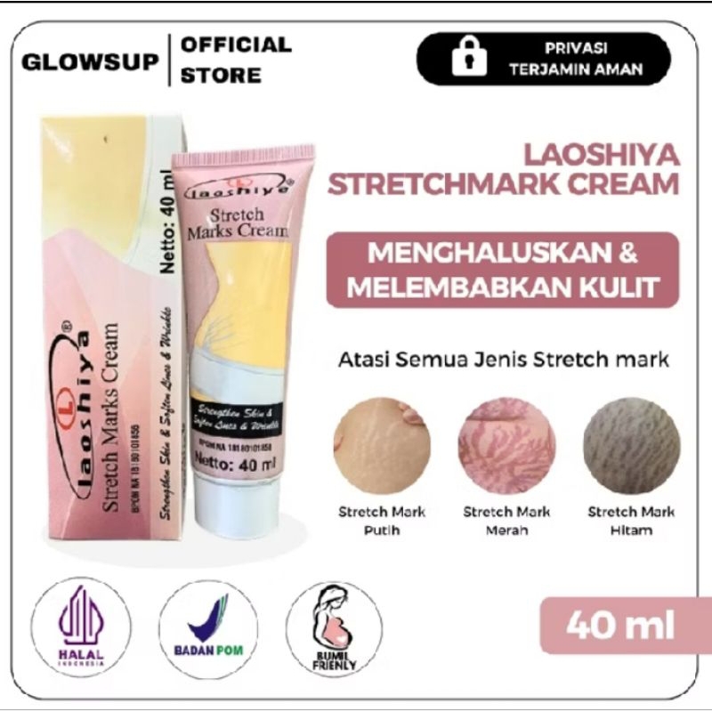 Cream Penghilang Stretch Mark LAOSHIYA STRETCH MARKS CREAM ORIGINAL BPOM - STRETCH MARKS LAOSHIYA