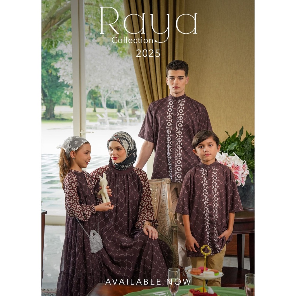 VZ Raya Collection Monogram Lineage Dress All Size Premium Ceruty Embossed ORIGINAL VIVI ZUBEDI