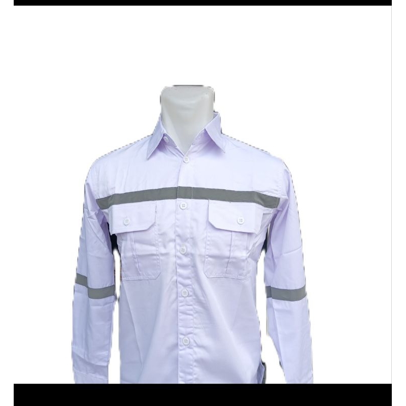 Baju Safety Wearpack Baju Proyek Tambang Baju Lapangan Putih