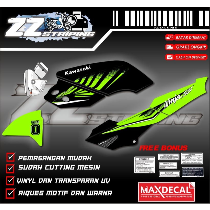 STIKER STRIPING MOTOR NINJA VICTOR 2014  (bisa CUSTOM)