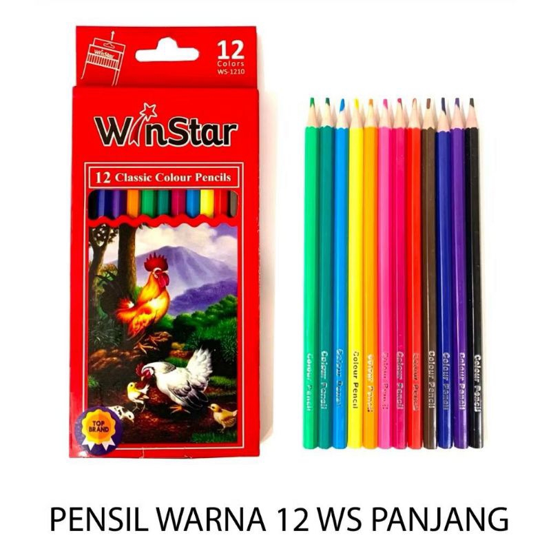 

Pensil Warna Pendek Panjang 12 Warna WINSTAR