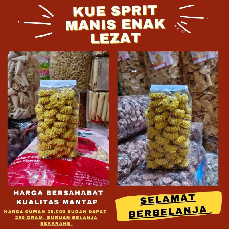 

Kue Sprit Keju Manis 500 Gram Lezat, (Cemilan Enak Dirumah)