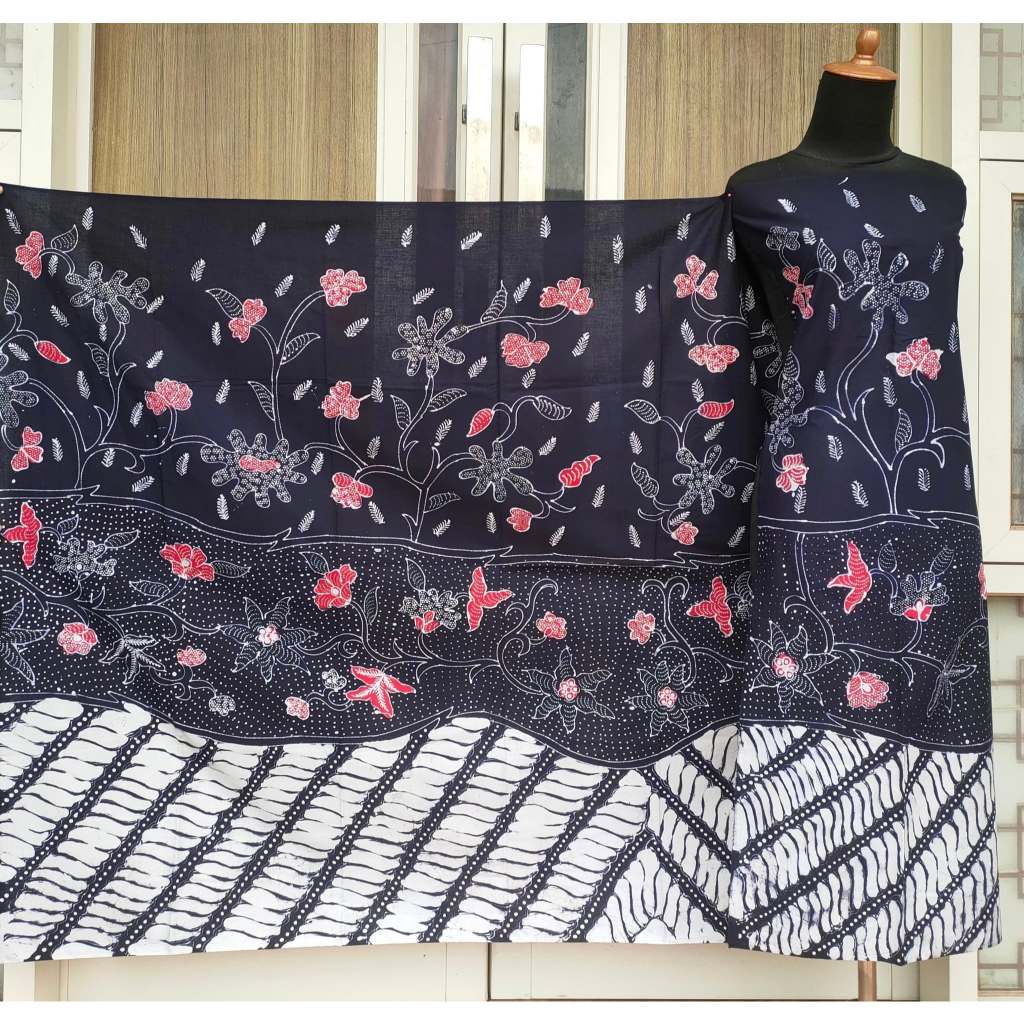 Batik Umiromlahnm 1910239 Bahan Kain Batik Full Tulis Asli Canting Pengrajin Madura Pamekasan Biru D