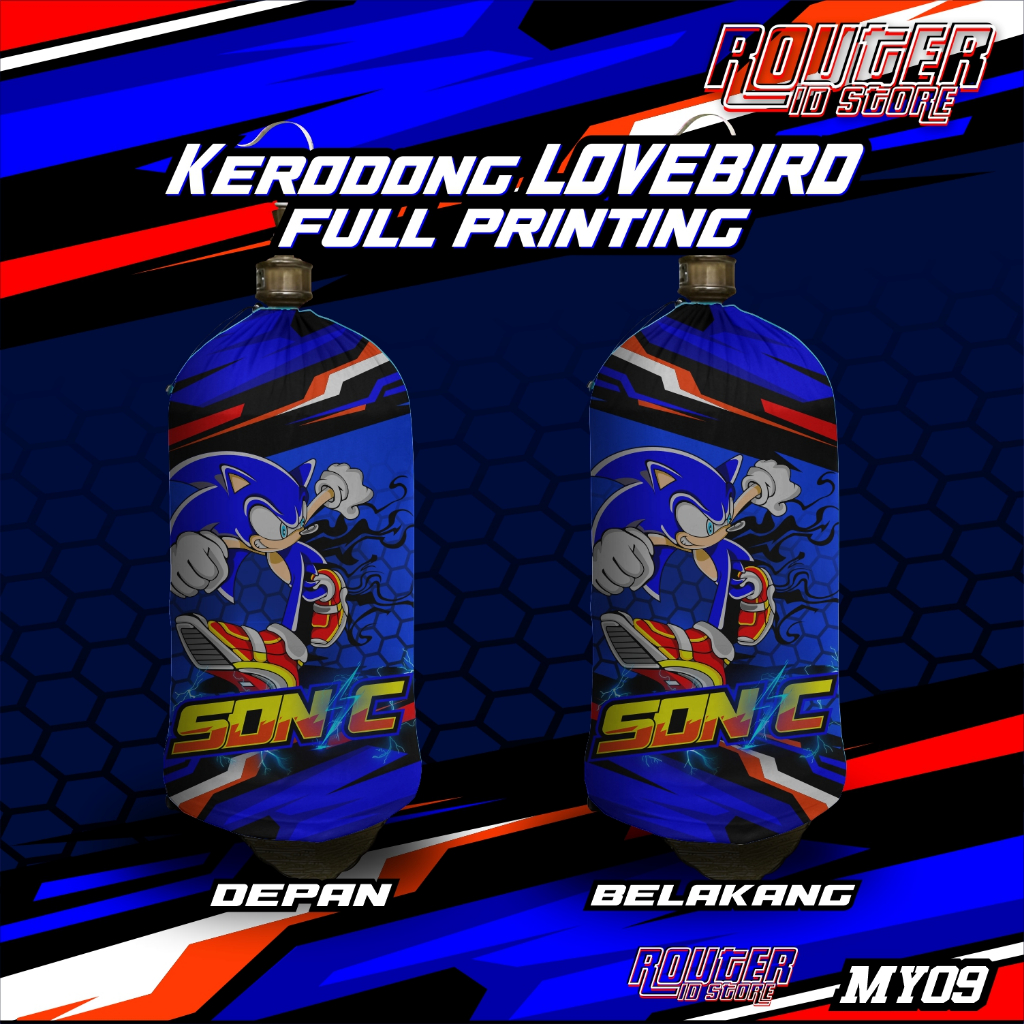 Kerodong Lovebird/Kerodong Burung SONIC DOUBLE LAYER Bahan High Quality Bisa Request Custom