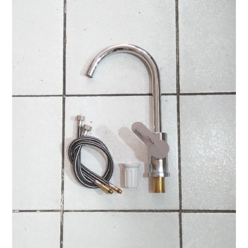 Kran Wastafel Air Panas Dingin Angsa Handle