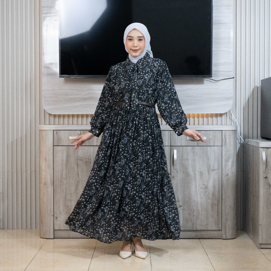 MAYANG COLLECTION - DRESS G02896 | GAMIS TUNIK BLOUSE MIDI DRESS ATASAN WANITA BROKAT SARIMBIT LEBAR