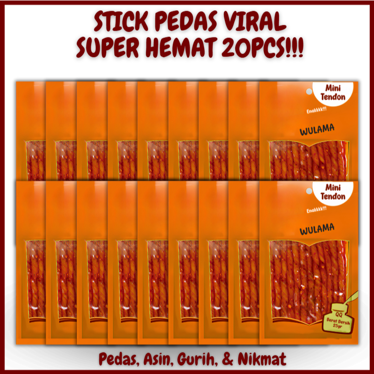 

Ay00! Stick Pedas Asin Gurih Nikmat Super Hemat 20pcs Termurah!!!