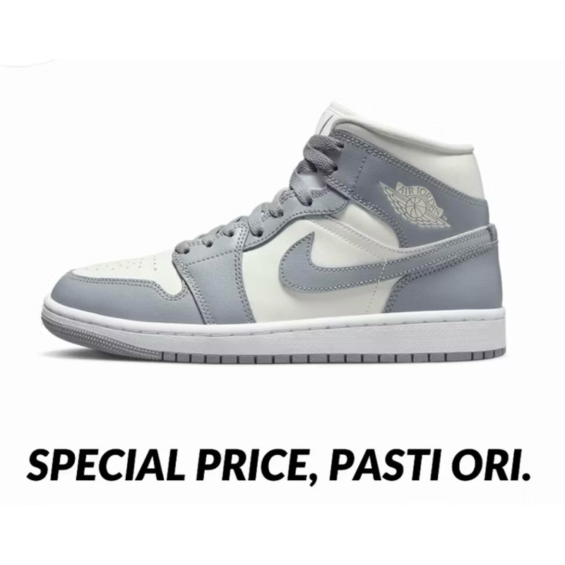 New NIKE Air Jordan 1 Mid Stealth ORIGINAL 100% NIKE || Sepatu Sneakers || Sepatu Wanita || Sepatu P