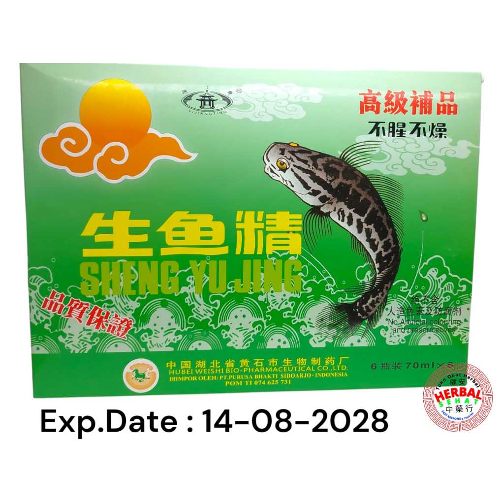 

Sheng Yu Jing isi 6 Botol PT. PURUSA BHAKTI - Sari Ikan Gabus Kutuk - Shengyujing Channa Saripati