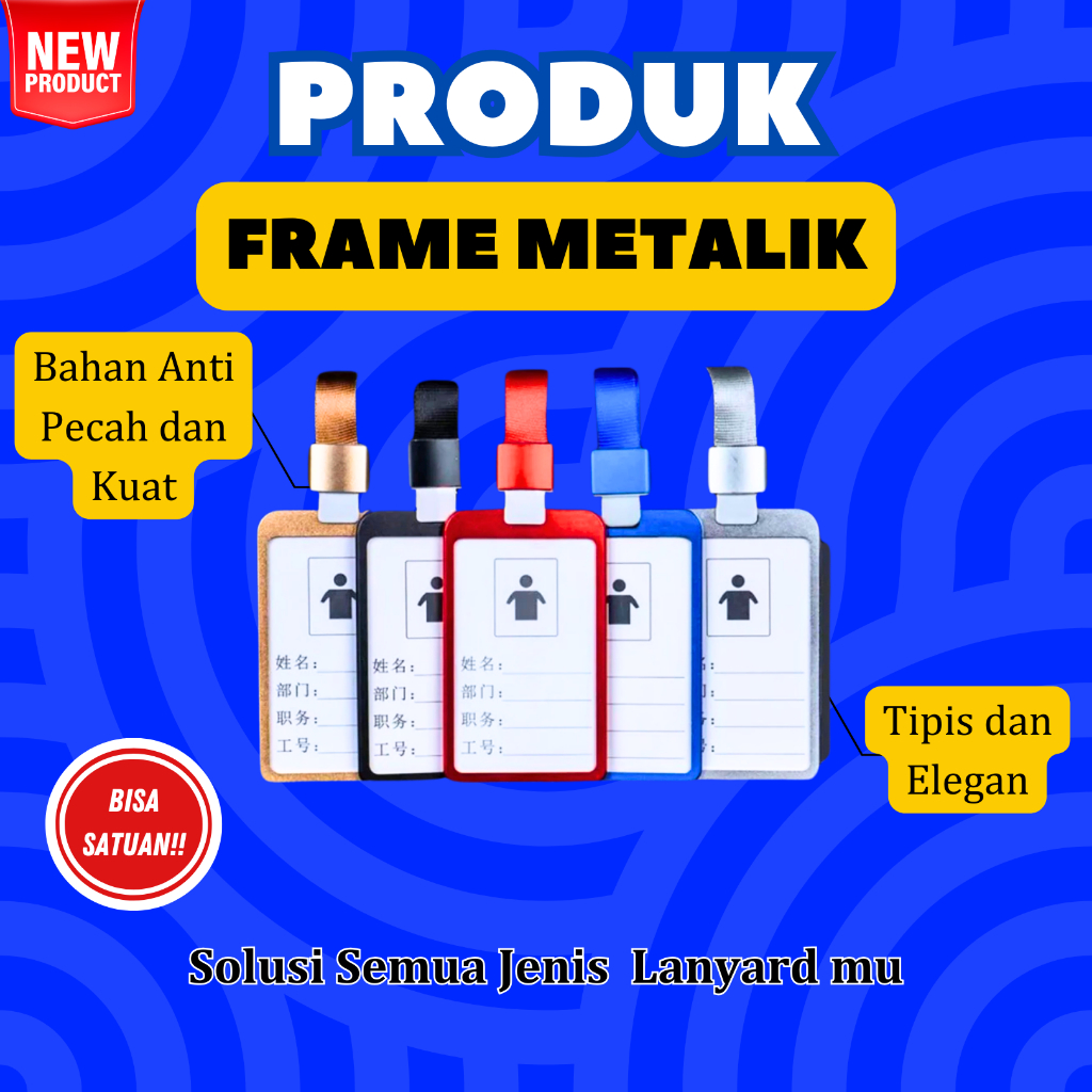 

Frame Card Holder Bahan Alumunium bermutu tempat id card metal kartu pegawai