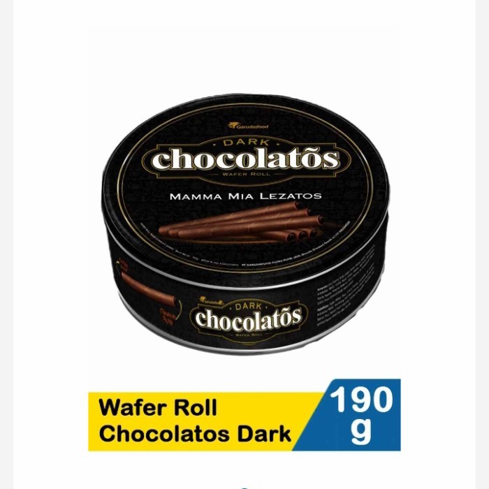 

Gery Wafer roll Chocolatos Dark 190gr Kemasan Kaleng Murah Surabaya