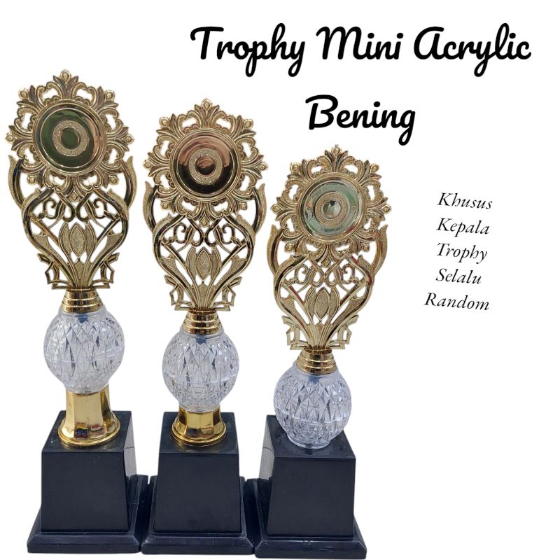 Trophy / Piala Mini Acrylic Bening Harga Perset