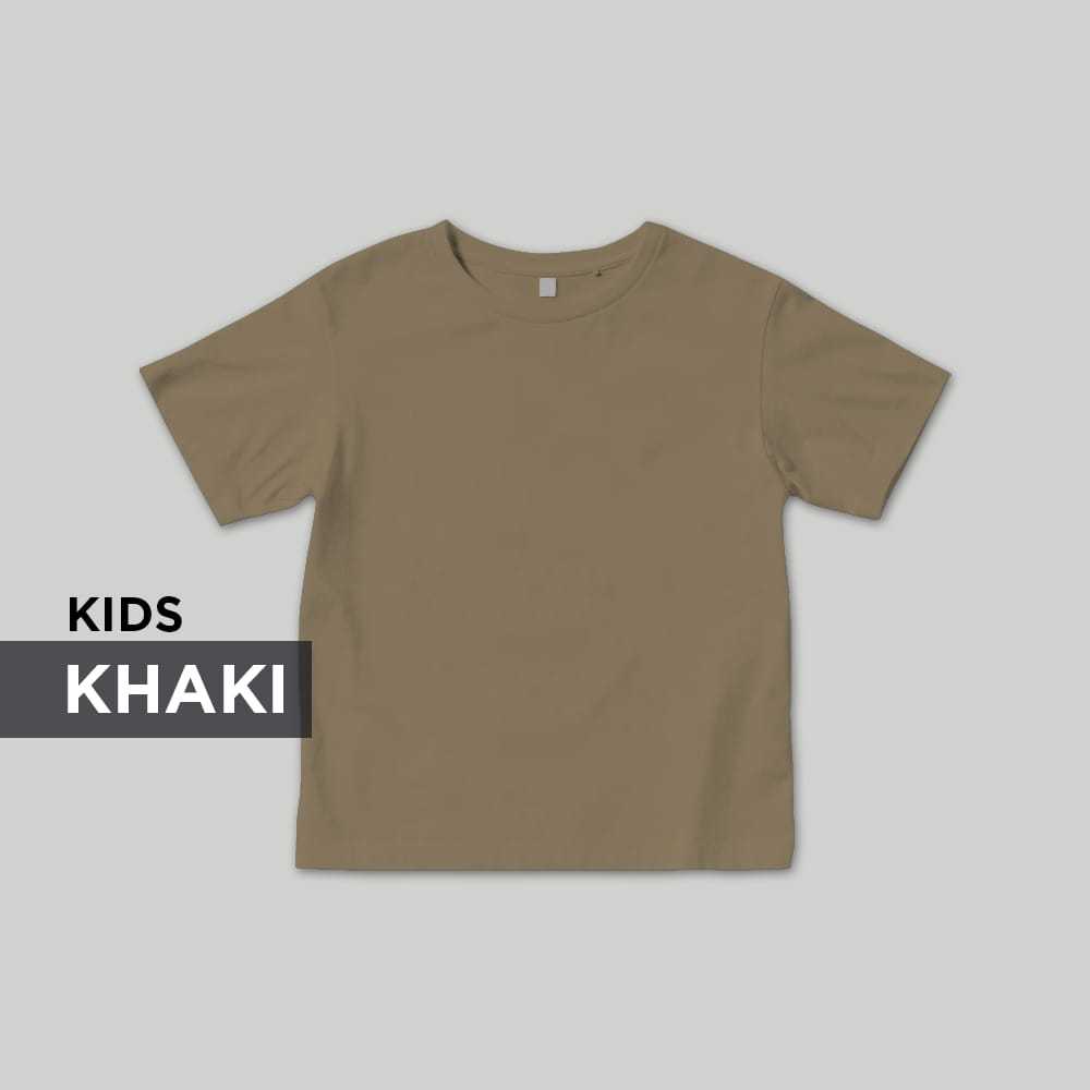 Baju Kaos Polos Unisex Kids Khaki