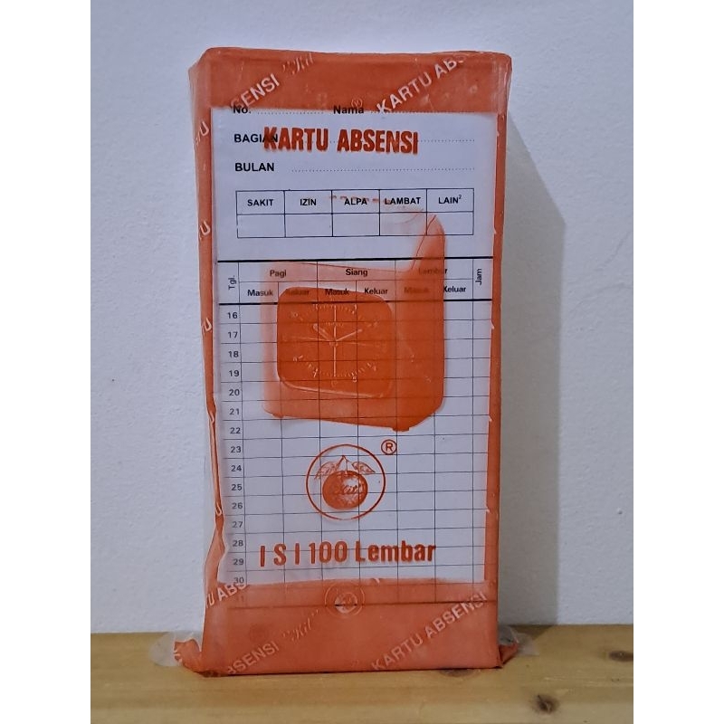 Kartu Absen Apel Jeruk/Kartu Kertas Absensi/Kartu Absen Amano