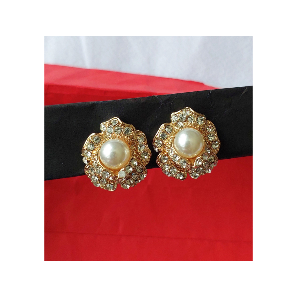 Anting Hijab Jepit Klip Giwang Tanpa Tindik Aksesoris Jilbab Kerudung Hijaber Kekinian Permata