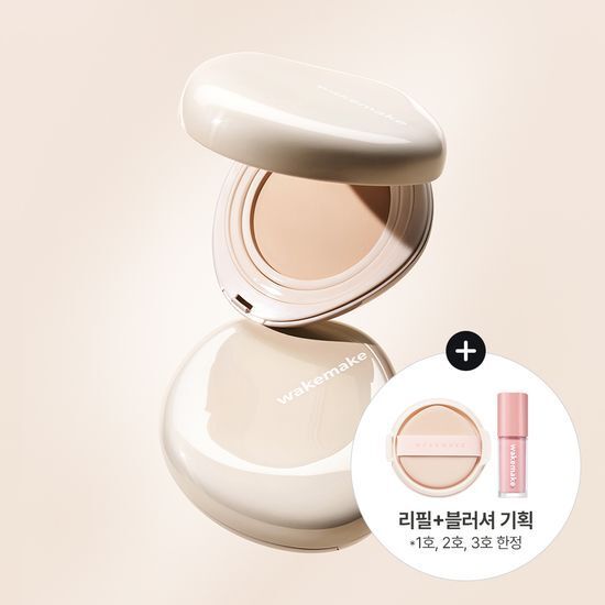 [READY GRATIS BLUSHON + REFILL] WAKEMAKE Water Glow Coating Cushion Balm Foundation Set 12.5 Gr Orig