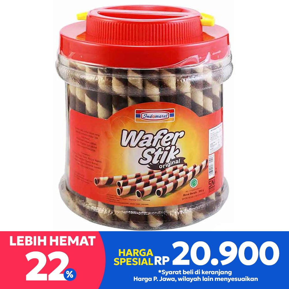 

Indomaret Wafer Stick 500g – Renyah, Manis, & Lezat!