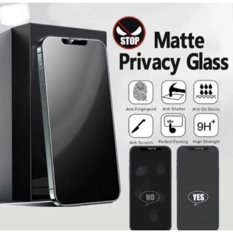Pelindung Layar Tempered Glass Anti Spy Matte Xiaomi Poco C75 Redmi A3 2024 Redmi A3X Redmi A3 Pro R